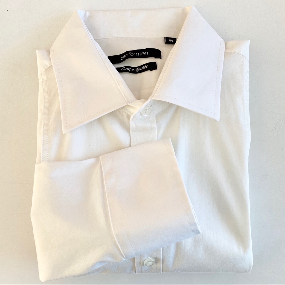 👔 White Tailored Dress Shirt